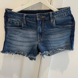 Low Waist Denim Mini Shorts